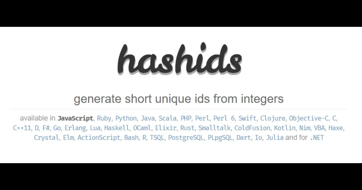 HashId for PHP